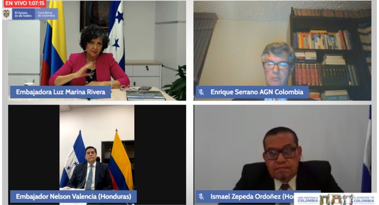 La Embajada de Colombia en Honduras realizó el evento virtual “Colombia y Honduras: Dos siglos de vida republicana”, con Enrique Serrano
