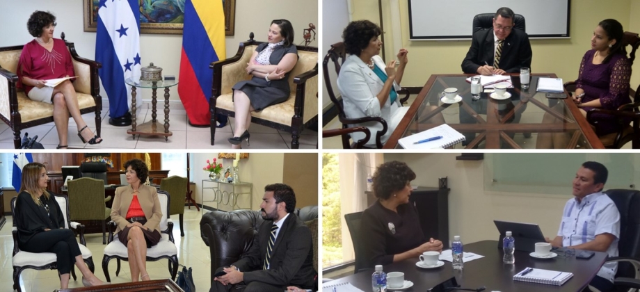 Dinámica y productiva agenda de la Embajadora Luz Marina Rivera en su primer mes en Honduras