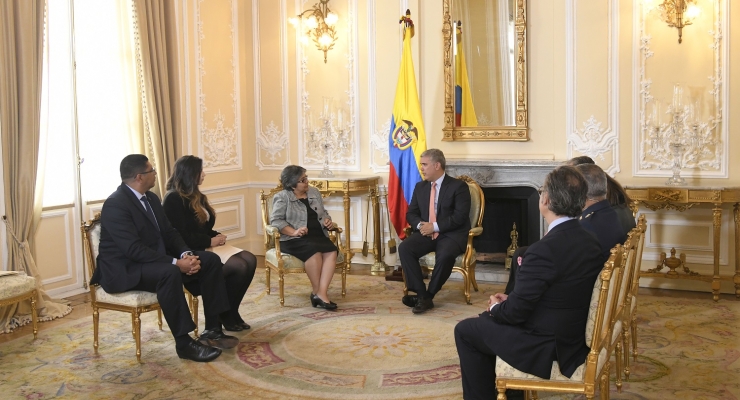 La nueva Embajadora de Honduras en Colombia, María Antonia Navarro Bustillo, presentó cartas credenciales ante el Presidente Iván Duque